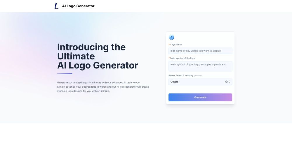 AI Logo Generator: Fast Logo Creation, Natural Language, Multi-format Export