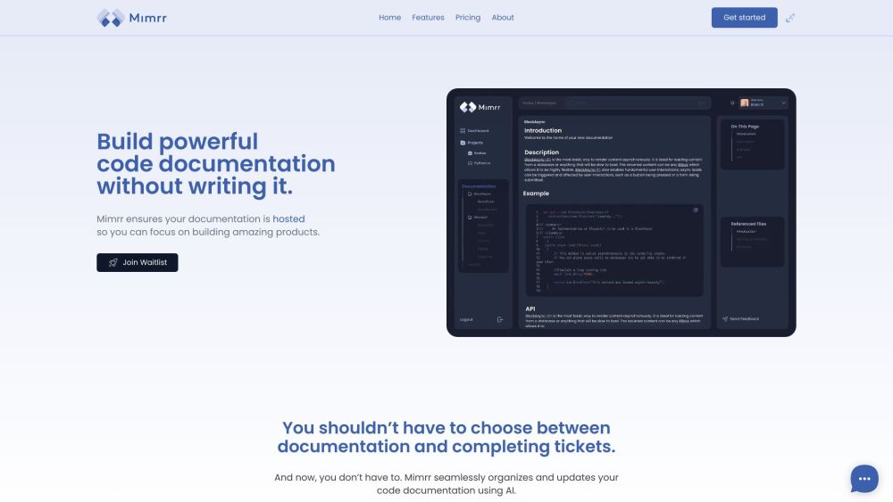 Mimrr: AI Code Documentation Solution for Modern Software Companies