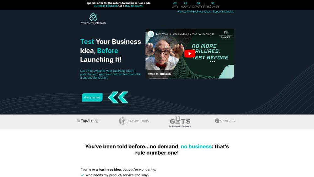 Checkmyidea-IA: Validate Business Ideas Fast with AI Evaluation Service