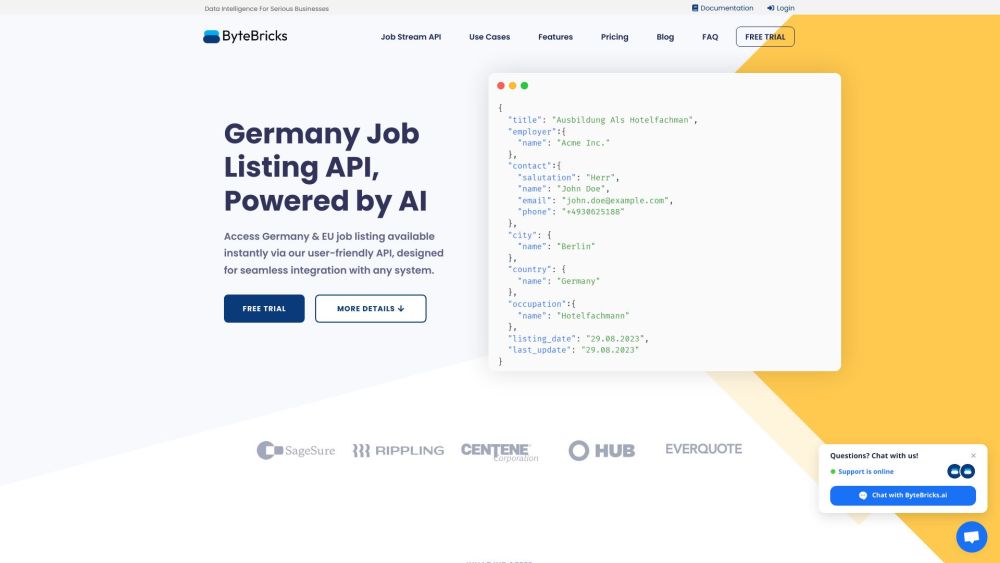 ByteBricks.ai: Streamline Job Listings with Easy API Integration