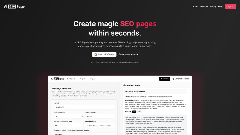 AI SEO Page: AI-Powered Copywriting for High-Ranking SEO Pages