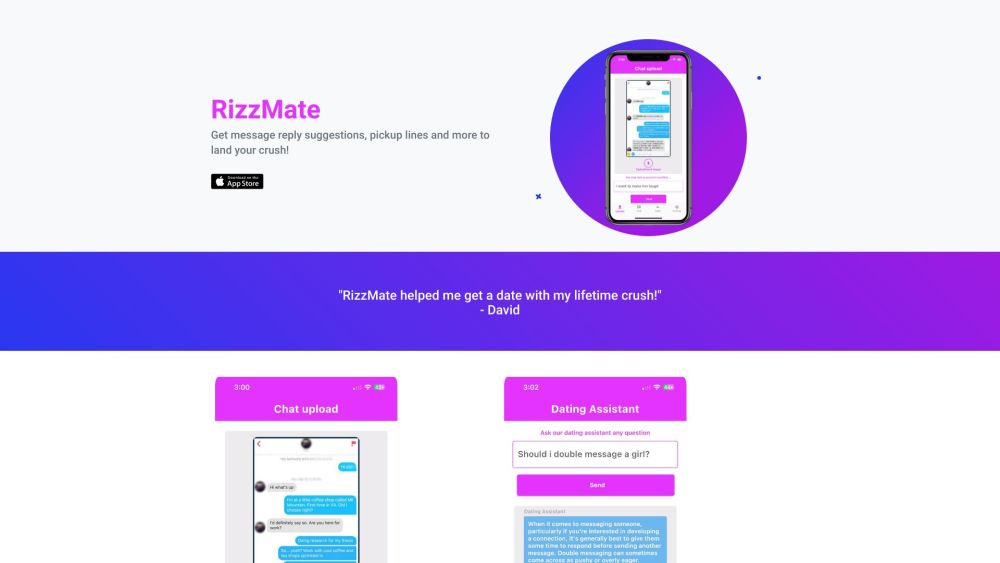 Rizzmate : AI Dating Assistant for Seamless Love - Personal & Smart