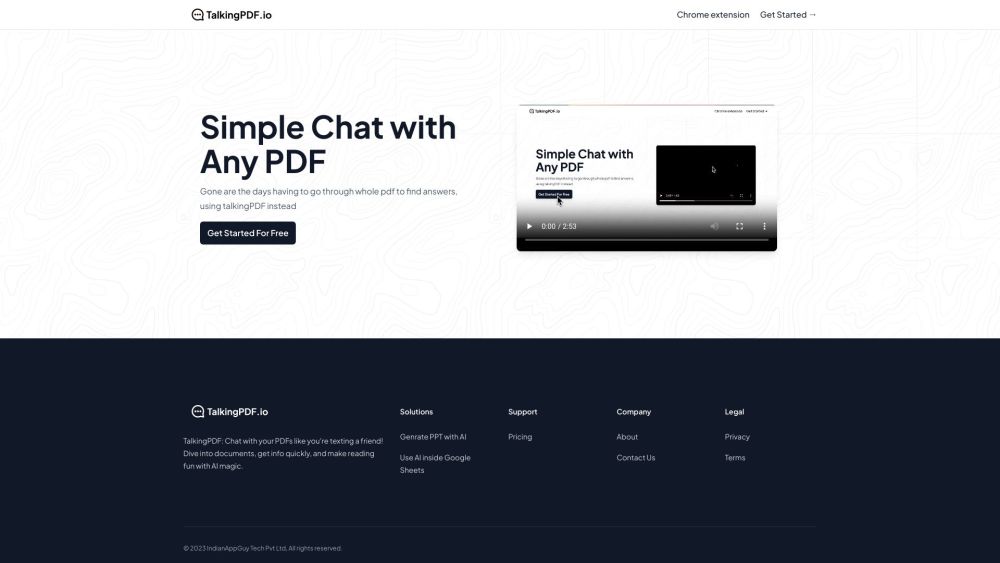 TalkingPDF.io : Free Interactive Chat Tool for PDF Documents