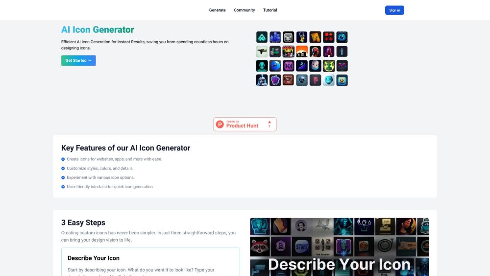 AI Icon Generator: Custom Icons Effortlessly with AI-Powered Design