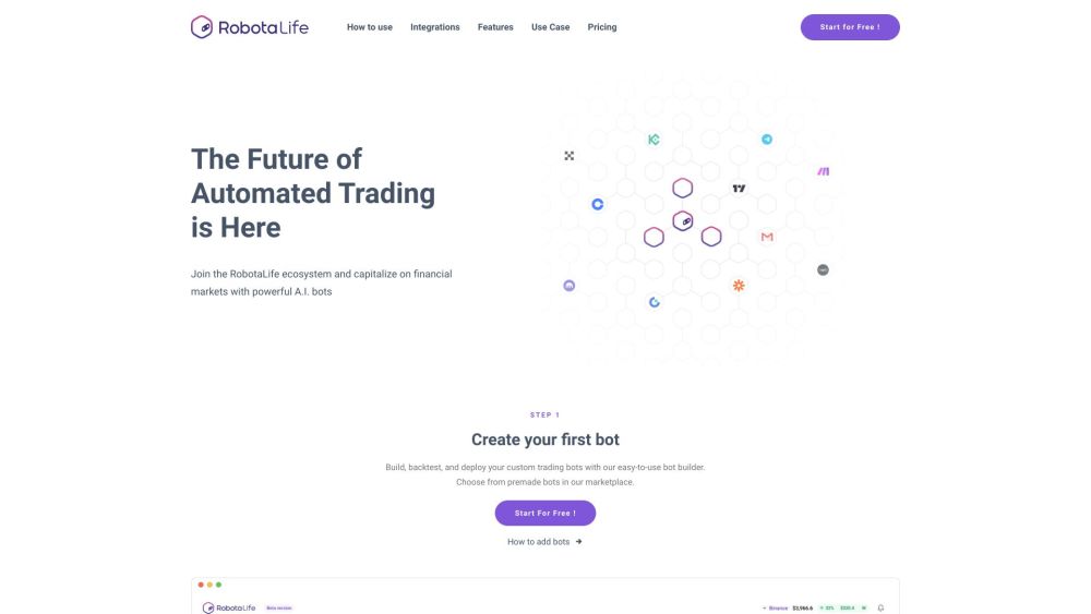 RobotaLife: AI Bots for Crypto, Forex & Stock Trading – Simple, Profitable