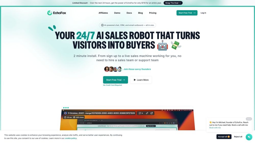 EchoFox: AI Sales Assistant - 24/7 Support, Pricing, Reviews & Features