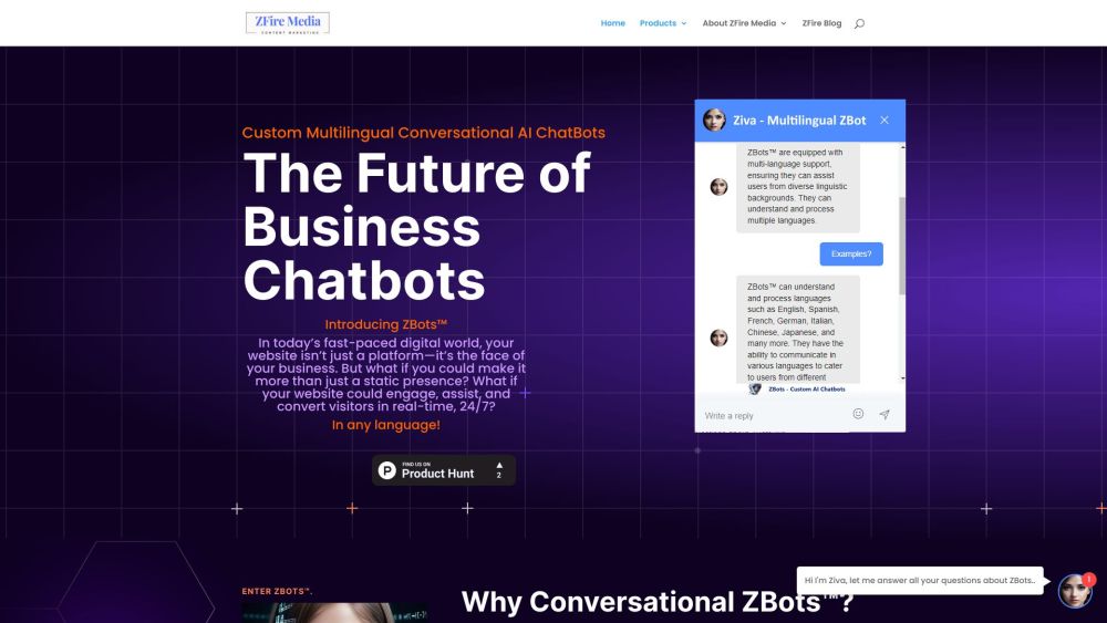 ZBots: Next-Gen AI Chatbots, Custom-Trained for Your Brand