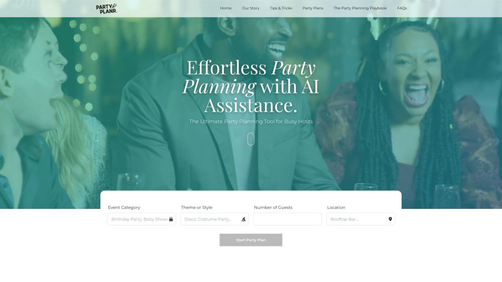 PartyPlanner: AI Party Planning, Pricing, Reviews, Core Features