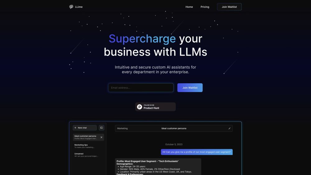 LLime: AI Assistants, Seamless Integration, Data-Driven Solutions