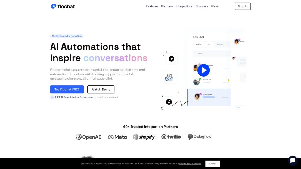 Flochat: No-Code, Low-Code Conversational AI Chatbot Platform