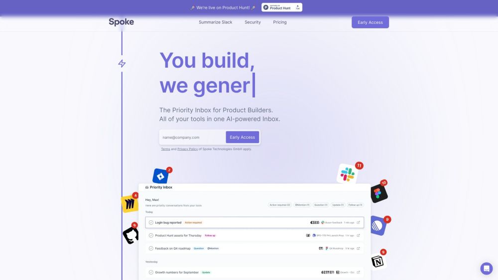 Spoke.ai: Prioritize Inbox, Reduce Overload, Augment Workflows with AI