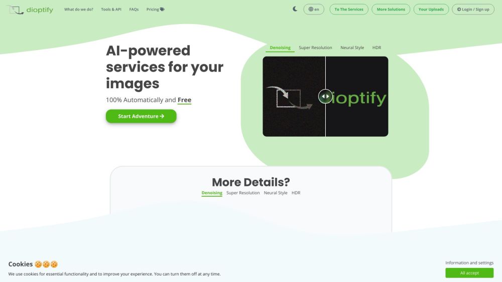 Dioptify: Cloud Suite with Visual AI for Effortless Image Enhancement