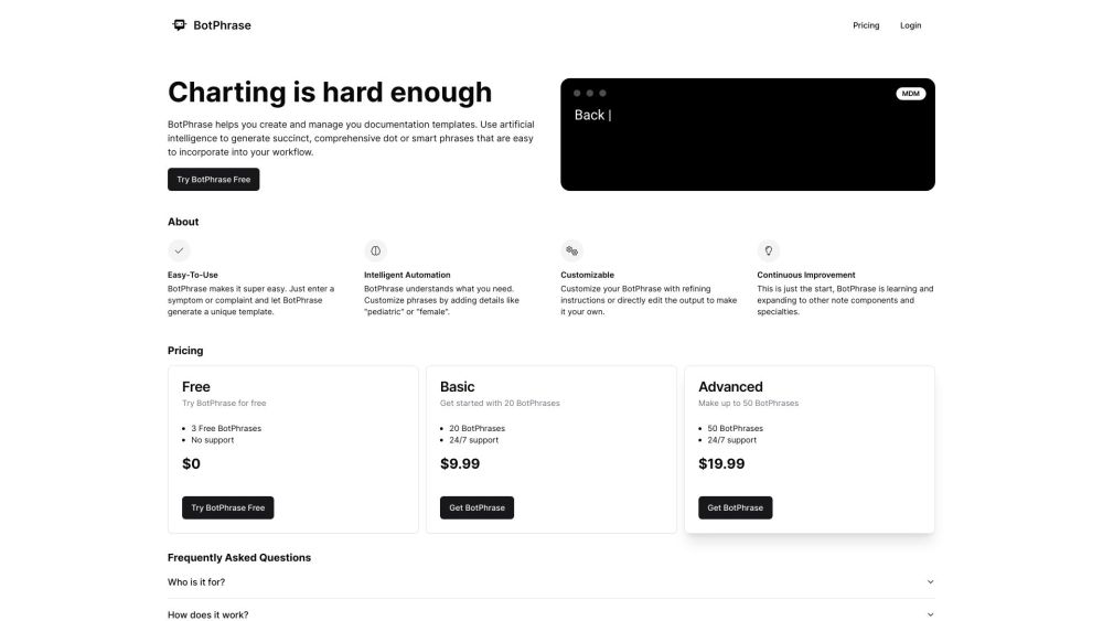 BotPhrase: AI Tool for Simplified EHR Documentation Phrases : Easy Dot Phrases