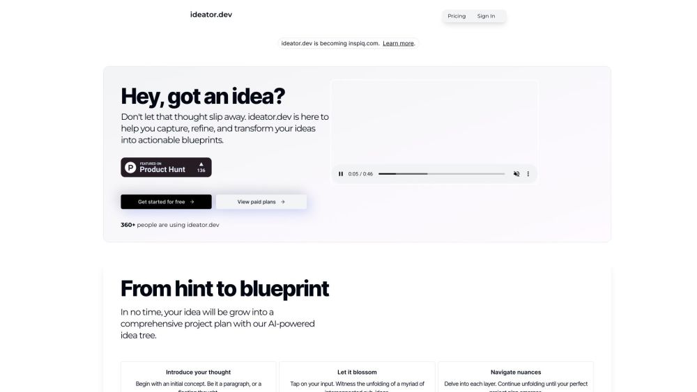 Ideator: Use Cases, Pricing, Reviews, Core Features, Alternatives