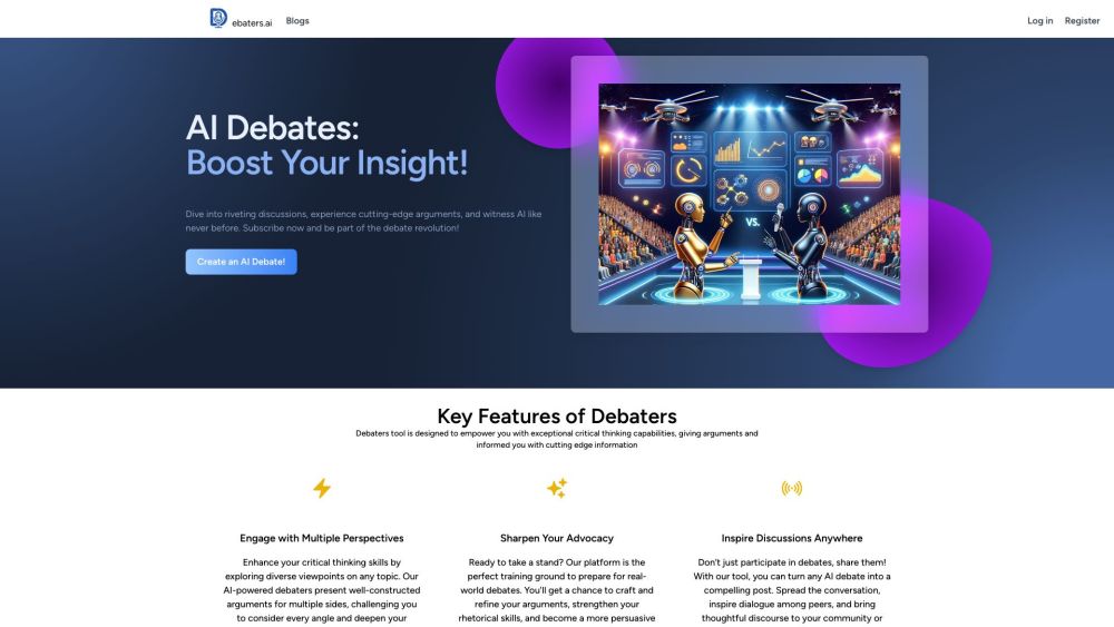 Debaters.ai: AI Robots for Deep-Topic Debates with Compelling Arguments