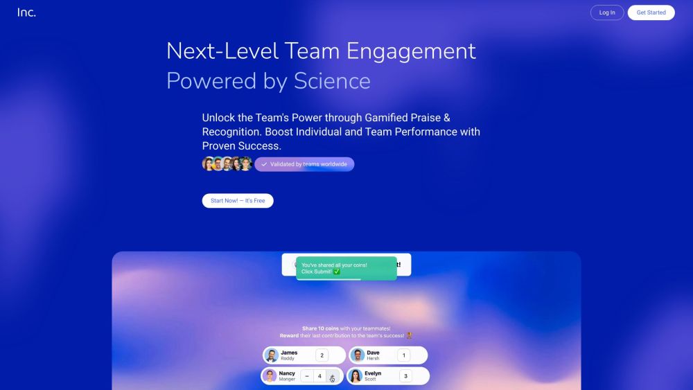 Inc.: Gamified Praise & Recognition - AI-Powered & Science-Validated