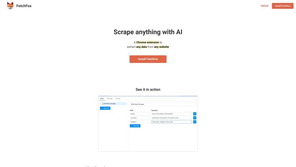 FetchFox: AI Web Scraper & Chrome Extension for Easy Data Extraction