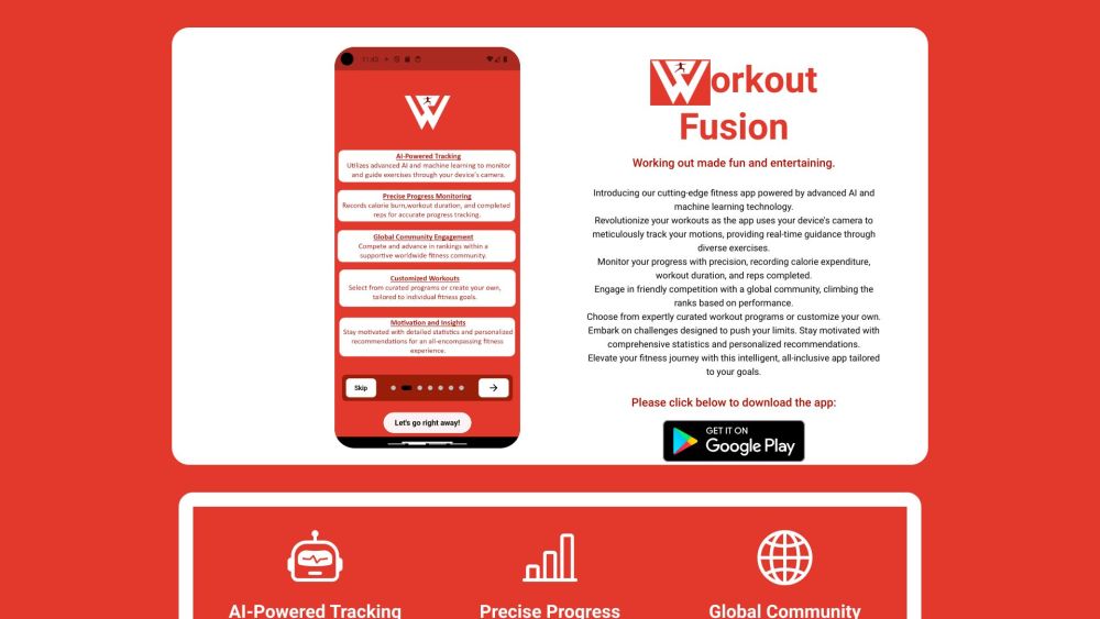 Workout Fusion: Precision Tracking, Custom Programs, Global Community