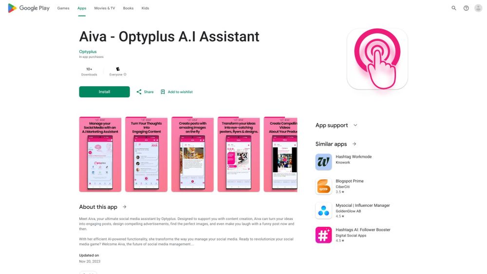 Aiva - Optyplus A.I Assistant: Create, Optimize & Design Instantly