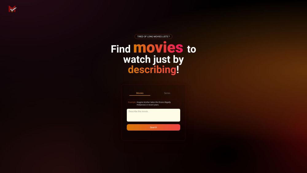 MovieUncover: Discover Movies by Describing Them - Get Recommendations