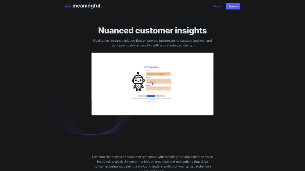 Meaningful: AI Voice for Clear Customer Insight Analysis & Action