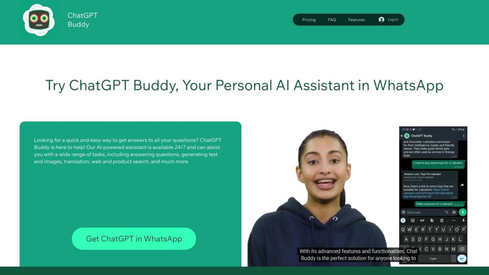 ChatGPT Buddy: Personal AI Assistant for WhatsApp Chats ChatGPT Buddy: Personal AI Assistant for WhatsApp Chats