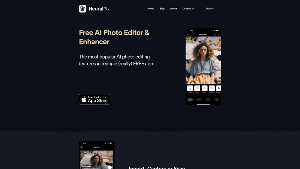 Free AI Photo Enhancer & Editor : Popular AI Features in One FREE App