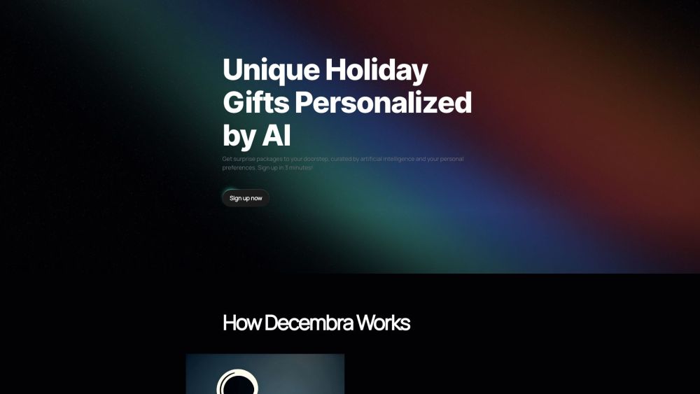 Decembra: AI-Powered Personalized Gift Platform - Features & Pricing