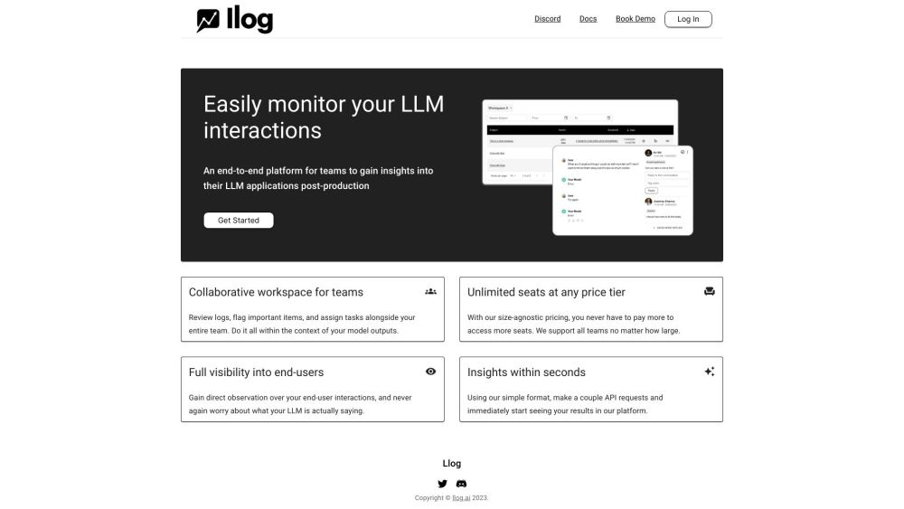 Llog: Collaborative Analytics & Insights Tool for LLMs