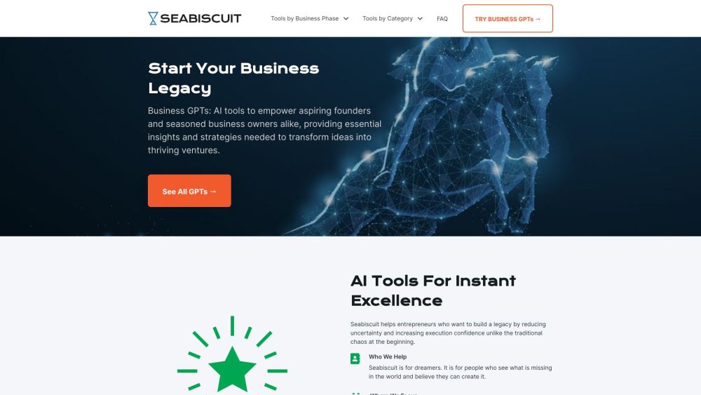 Seabiscuit: AI Tools - Empower Business Founders with Insights & Strategies