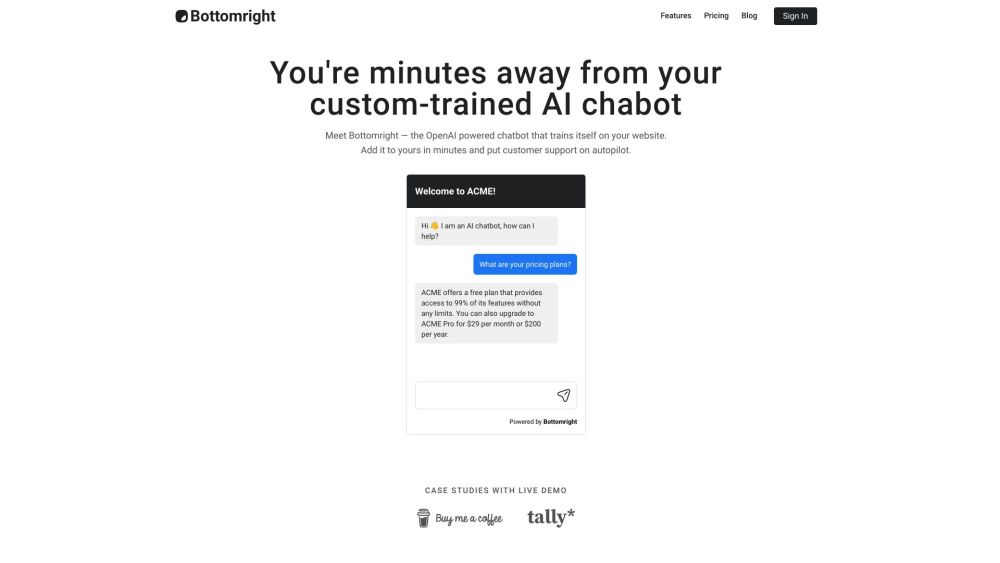 Bottomright: AI-Powered Chatbot for Automated Customer Support