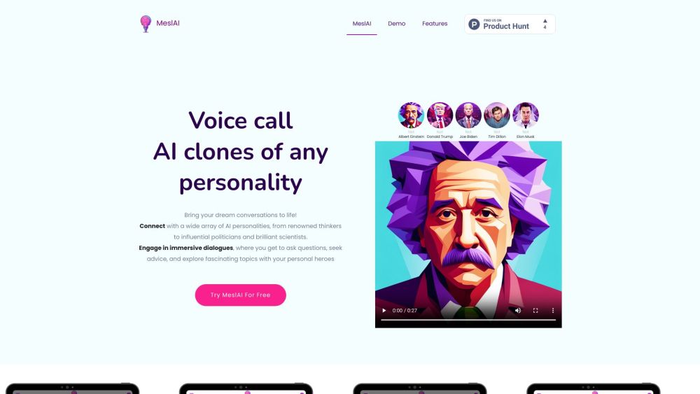 MeslAI: Effortlessly Call AI Clones of Any Personality