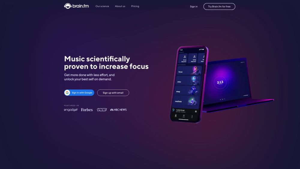 Brain.fm: Focus, Relaxation, Better Sleep with Functional Music