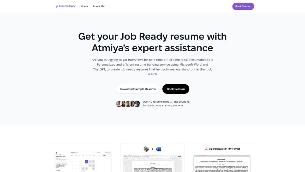 ResumeReady: Professional, Efficient, Customizable Resume Building Service