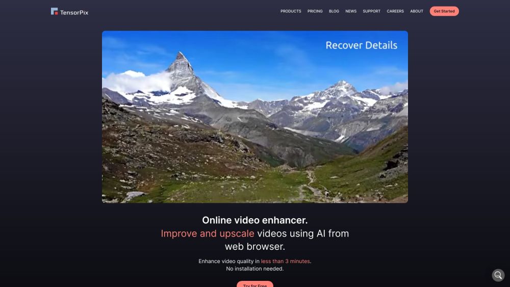 TensorPix: AI Video Enhancer & Upscaler - Boost Your Visuals Online