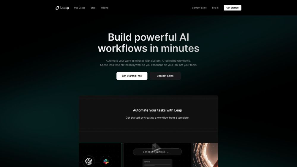 Leap AI: Rapid, User-Friendly AI Workflow Creation Platform