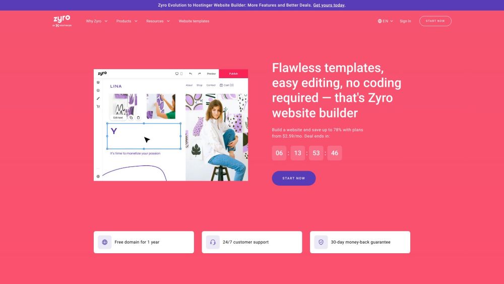 Zyro: Build Professional Websites Easily with AI Tools & Templates