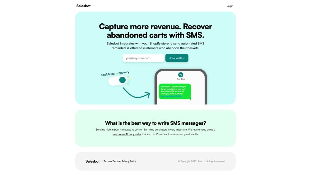 Salesbot: Recover Abandoned Carts with SMS for Higher Conversion Rates