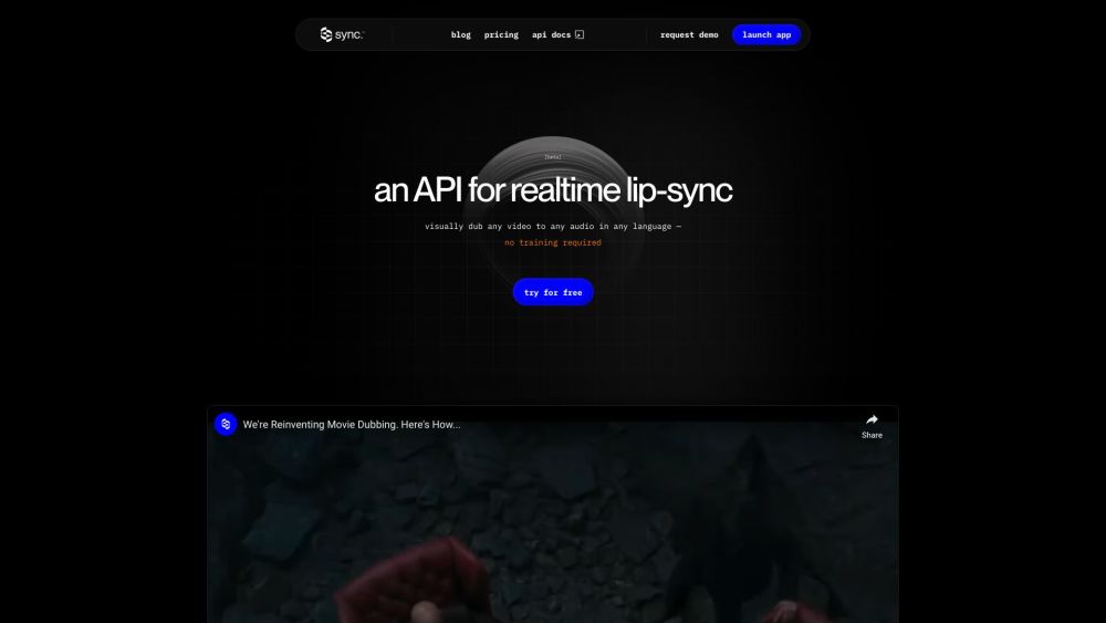 Sync Labs: Lip-sync Videos to Any Audio in Any Language