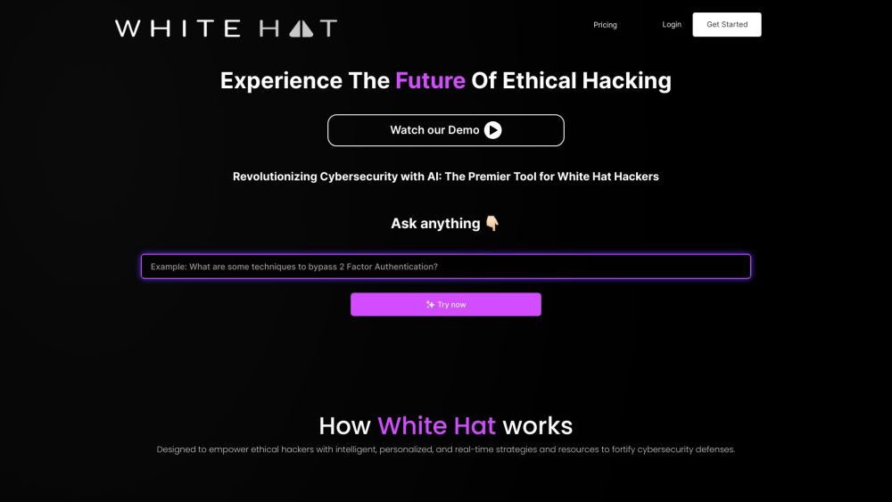 White Hat: Intelligent Cybersecurity Chatbot for Ethical Hackers