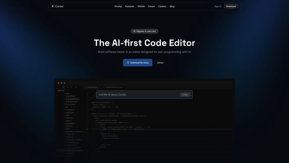 Cursor: AI-First Code Editor for Seamless Coding Experience