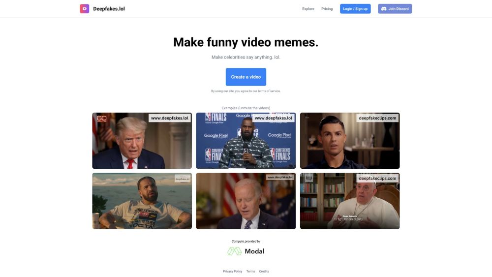 Deepfakes.lol: Lip-Synced Deepfake Videos, Easy Online Creation