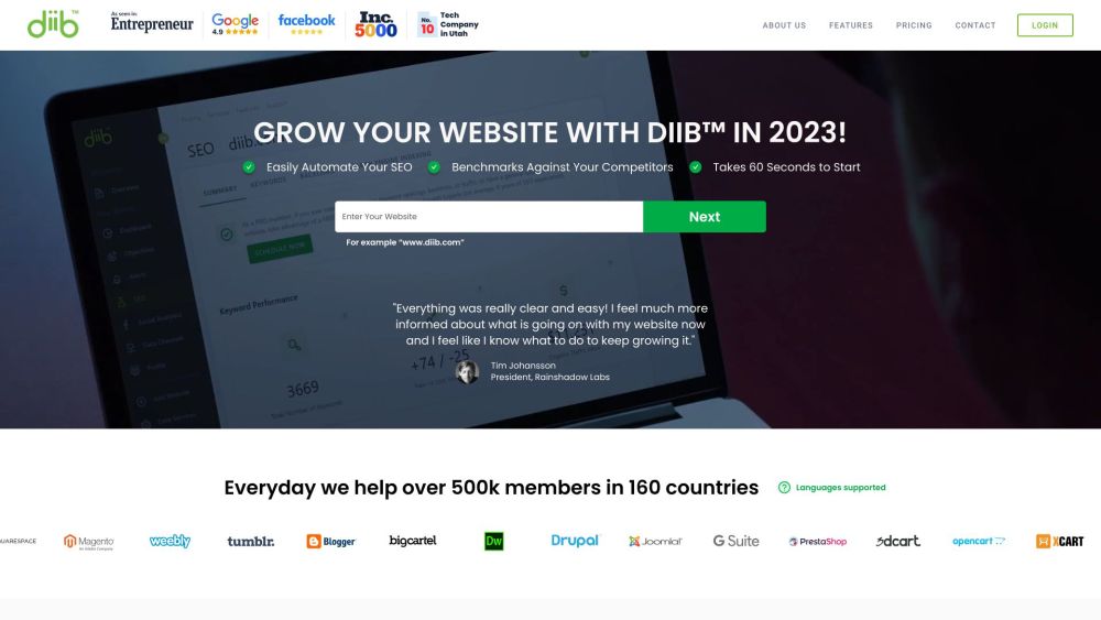 Diib: SEO Tool, Traffic Checker, AI Growth Plan, Google Analytics Sync