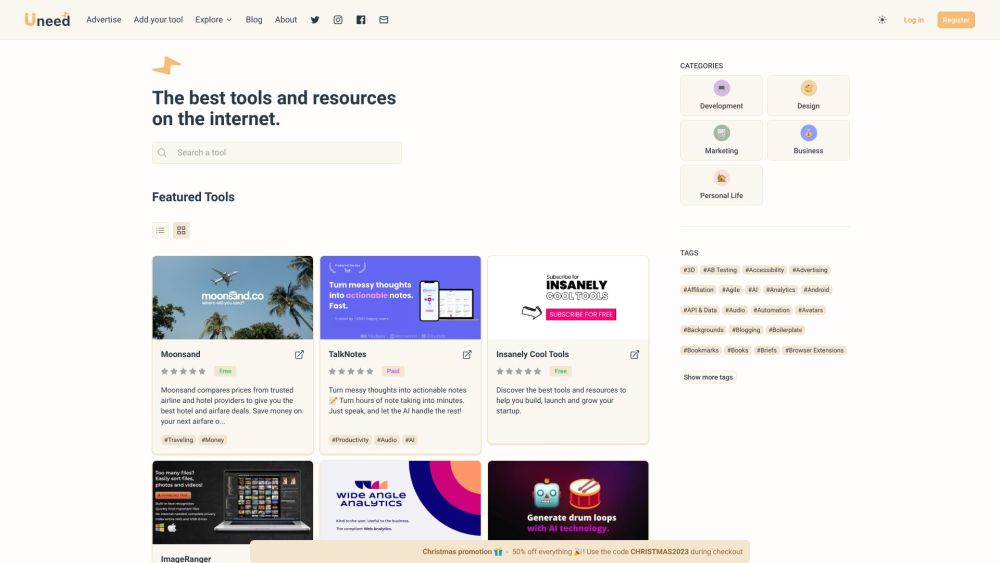 Uneed: Best Tools & Startups - Curated Daily for Your Favorites