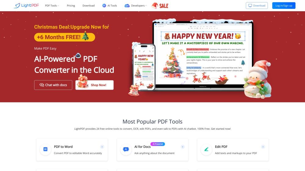 LightPDF: AI PDF Editor, Converter, Reader, Sign, Annotate, Merge, Share