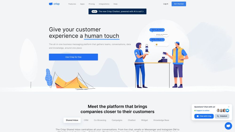 Crisp: Messaging Platform for Sales, Marketing & Support for Startups