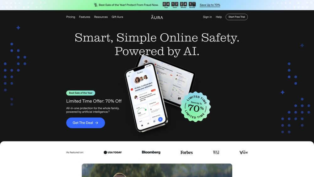 Aura: Intelligent Digital Safety with $1M Insurance & Free 14-Day Trial