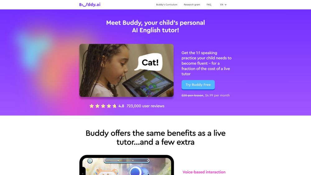 Buddy's Curriculum: AI Tutor for Kids' Language Mastery