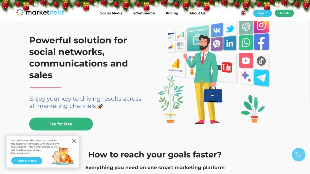 Marketcells.io: Powerful Social Network, Communication & Sales Solution