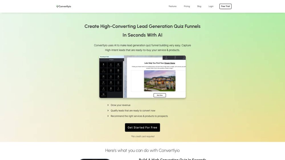 Convertlyio: AI Tool for Quick Lead Generation Quiz Funnels